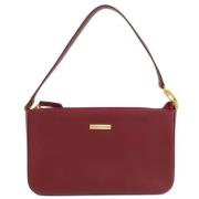 Pre-owned Leather shoulder-bags Burberry Vintage , Red , Dames