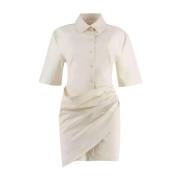 Ivoor Mini Overhemdjurk Jacquemus , White , Dames