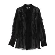 Stijlvolle shirt met uniek ontwerp Valentino Garavani , Black , Dames