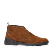 Casual Lichtgewicht Cognac Suède Boot Van Bommel , Brown , Heren