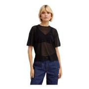 Zwart Earth Print Oversized T-shirt Jean Paul Gaultier , Black , Dames