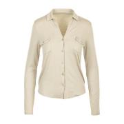 Anna Shirt Collectie Majestic Filatures , Beige , Dames