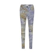 Luipaardprint High Waist Skinny Jeans One Teaspoon , Multicolor , Dame...