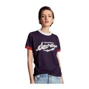 Navy Blue Savage T-shirt One Teaspoon , Multicolor , Dames