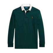 Groen poloshirt met lange mouwen en logo Ralph Lauren , Green , Heren