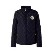 Navy gewatteerde jas Ralph Lauren , Blue , Dames