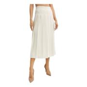 Geplooide midi-rok Ralph Lauren , White , Dames