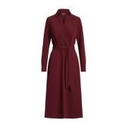 Bordeaux midi jurk met lange mouwen Ralph Lauren , Brown , Dames