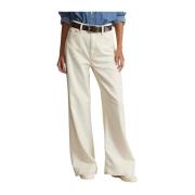 Hoge taille jeans met wijde pijpen Ralph Lauren , White , Dames