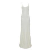 Satijnen Jurk Victoria Beckham , White , Dames