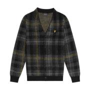 Gebreide Geborstelde Tartan Cardigan Lyle & Scott , Multicolor , Heren