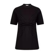 Zwarte blouse met stippenstrik Nina Ricci , Black , Dames