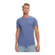 Geborduurd logo aansluitend T-shirt Tommy Jeans , Blue , Heren