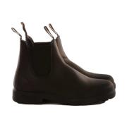 Zwarte Leren Enkellaarzen Blundstone , Black , Heren