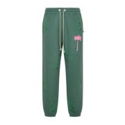 Groene katoenen sportbroek Palm Angels , Green , Heren