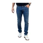 Katoenmix Slim Fit Jeans Jacob Cohën , Blue , Heren