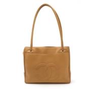 Pre-owned Leather chanel-bags Chanel Vintage , Beige , Dames