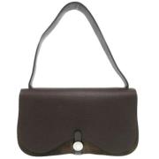 Pre-owned Fabric handbags Hermès Vintage , Brown , Dames