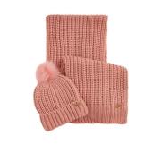 Roze Beanie Sjaal Set Barbour , Pink , Dames