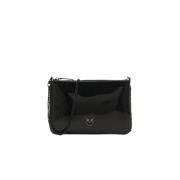 Stijlvolle Leren Tas Pinko , Black , Dames