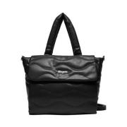 Elegante Zwarte Shopper Tas Blauer , Black , Dames