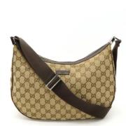 Pre-owned Canvas crossbody-bags Gucci Vintage , Beige , Dames