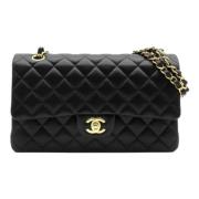 Pre-owned Leather chanel-bags Chanel Vintage , Black , Dames