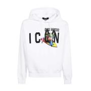 Witte Hoodie - Regular Fit - Geschikt voor Koud Weer - 100% Katoen Dsq...