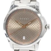 Pre-owned Stainless Steel watches Gucci Vintage , Brown , Dames