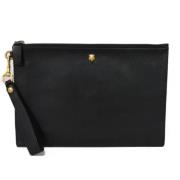 Pre-owned Leather clutches Gucci Vintage , Black , Dames