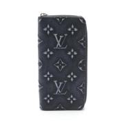 Pre-owned Leather wallets Louis Vuitton Vintage , Black , Heren