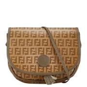 Pre-owned Canvas shoulder-bags Fendi Vintage , Brown , Dames