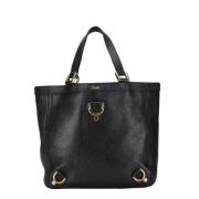 Pre-owned Leather totes Gucci Vintage , Black , Dames