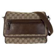 Pre-owned Canvas crossbody-bags Gucci Vintage , Beige , Heren