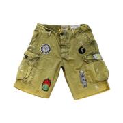 Olijf Cargo Shorts Stijlvol en Functioneel Gallery Dept. , Green , Her...