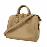 Pre-owned Fabric handbags Louis Vuitton Vintage , Beige , Dames