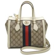 Pre-owned Canvas totes Gucci Vintage , Beige , Dames