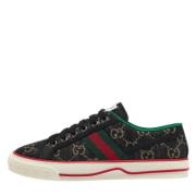 Pre-owned Denim sneakers Gucci Vintage , Black , Dames