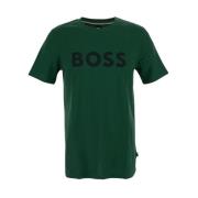 Katoenen Boss Logo T-shirt Hugo Boss , Green , Heren