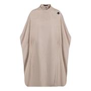 Stijlvolle Jas met Cape Design The Garment , Brown , Dames