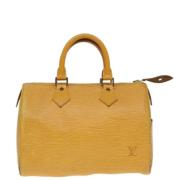 Pre-owned Leather handbags Louis Vuitton Vintage , Yellow , Dames