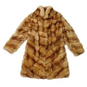 Pre-owned Fur outerwear Dior Vintage , Brown , Dames