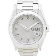 Pre-owned Stainless Steel watches Gucci Vintage , White , Dames