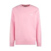 Heren Crew Neck Sweater Blend Regent MC2 Saint Barth , Pink , Heren