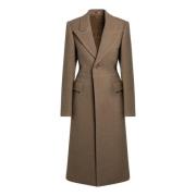 Eenrijige Jas Burberry , Beige , Dames