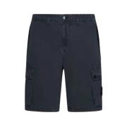 Houtskool Bermuda Slim Shorts Stone Island , Black , Heren