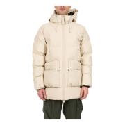 Lange Puffer Cargo Jas Rains , Beige , Heren