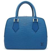 Pre-owned Leather handbags Louis Vuitton Vintage , Blue , Dames