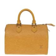 Pre-owned Leather handbags Louis Vuitton Vintage , Yellow , Dames