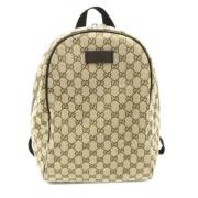 Pre-owned Canvas backpacks Gucci Vintage , Beige , Dames